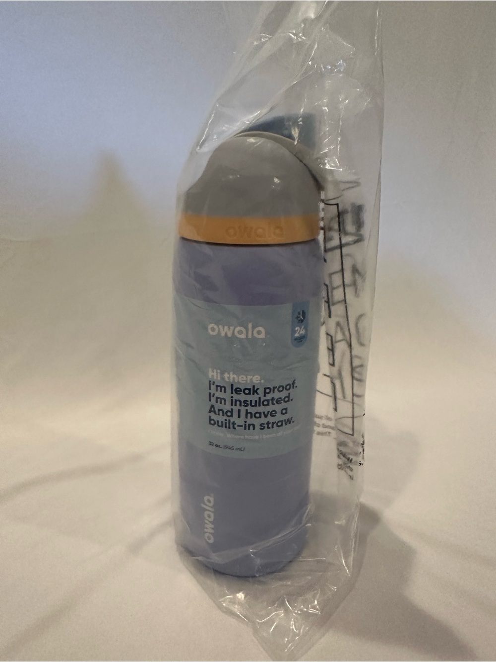 Owala Insulated Water Bottle with Built-In Straw - Lavender 32 oz - Picture 2 of 2